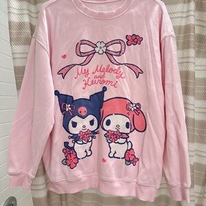Sanrio Pink Sweater with My Melody and Kuromi